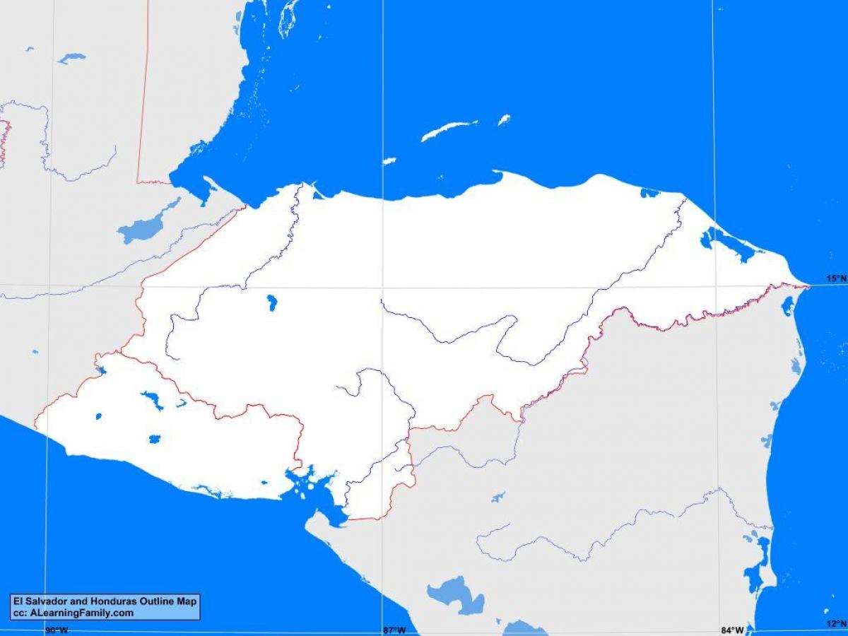 Honduras mapa em branco