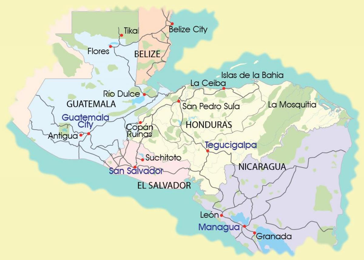 mapa de mosquitia Honduras