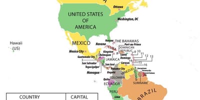 Mapa de Honduras, américa do sul