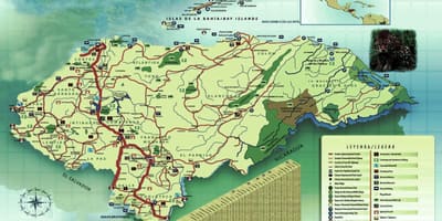 Mapa de Honduras geografia