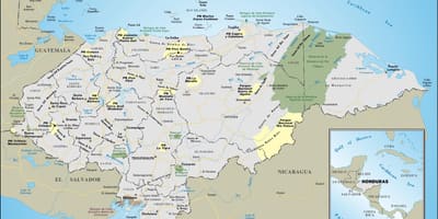 Mapa de Honduras turísticas
