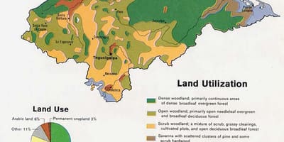 Mapa de Honduras montanhas