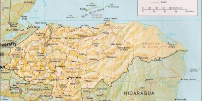 Roatan ilhas da baía de Honduras mapa